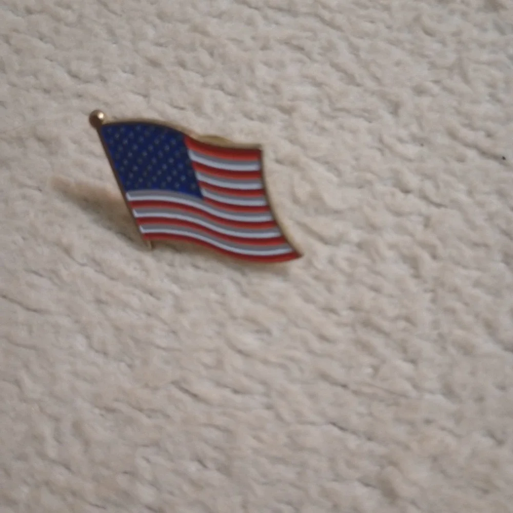 Patriotic American Flag  USA  Lapel Pin Back